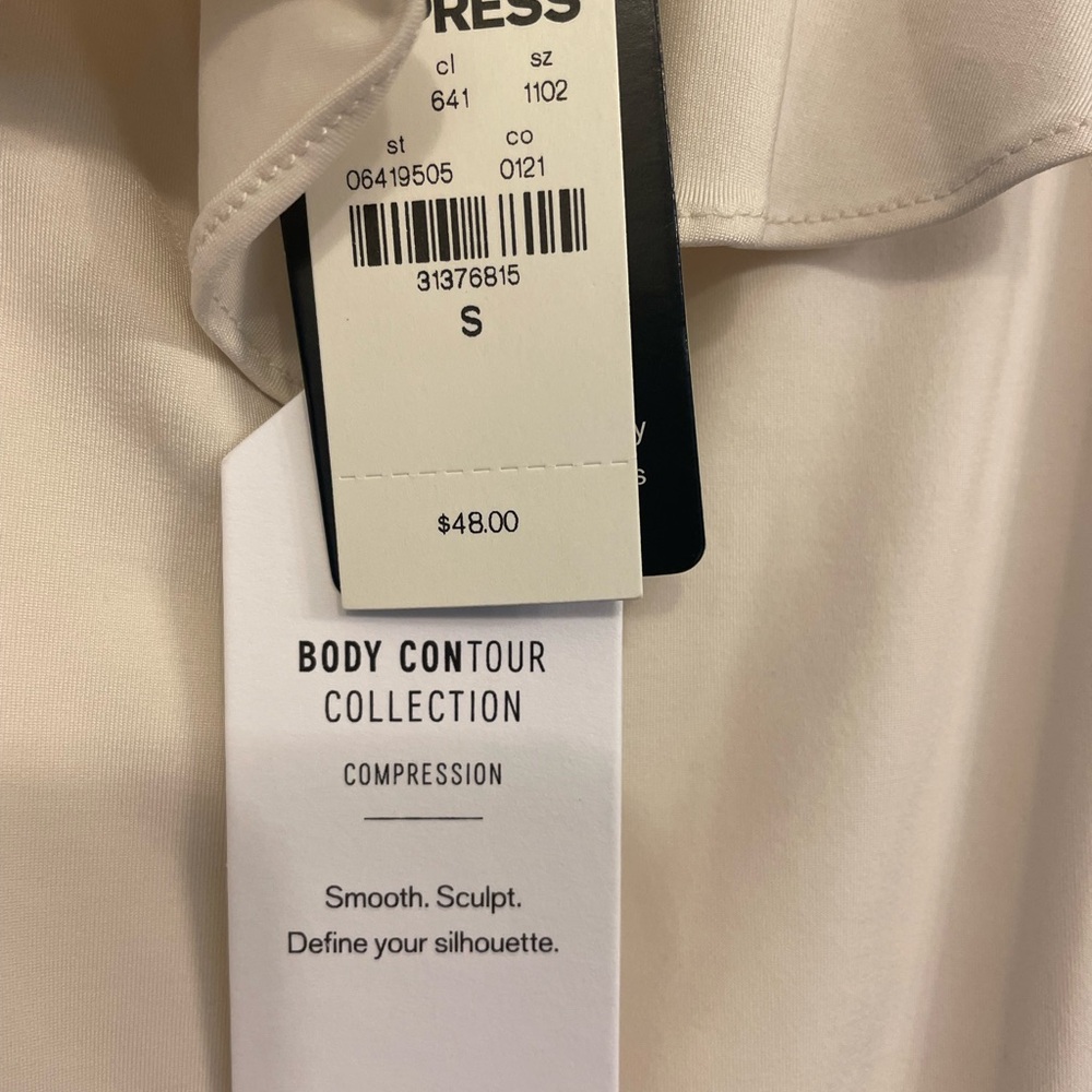 Express Cream Ruffle Bodysuit - Picture 2 of 2